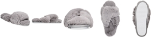 Jenni Women's Faux-Fur Solid Crossband Slippers, Created for Macy's